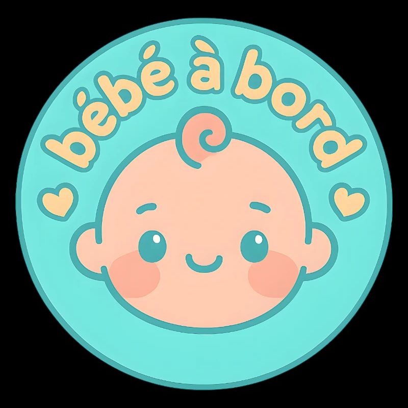 Bébé à bord pastel