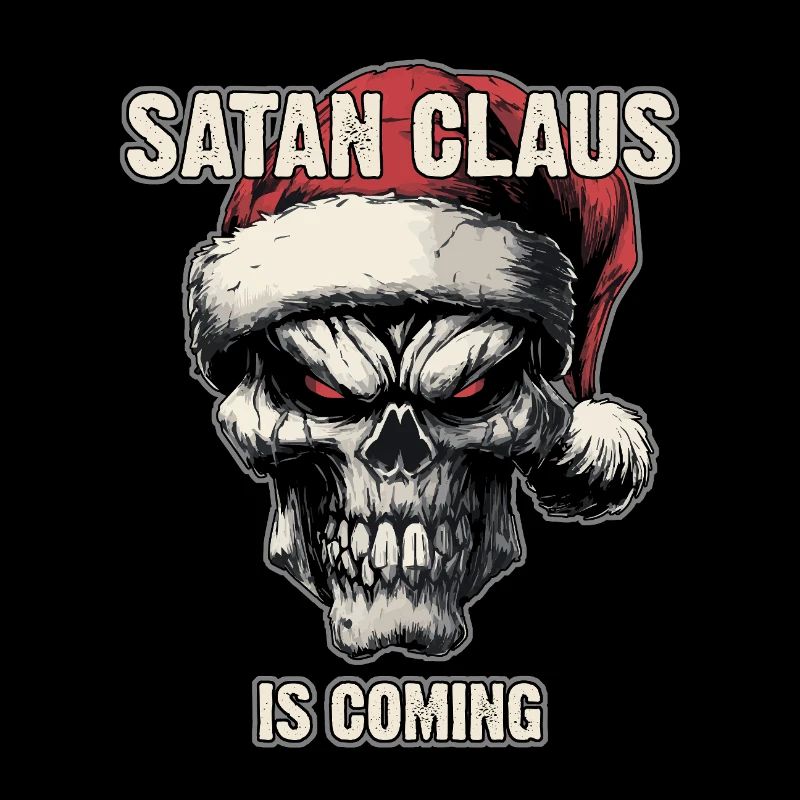 Skull with Santa hat