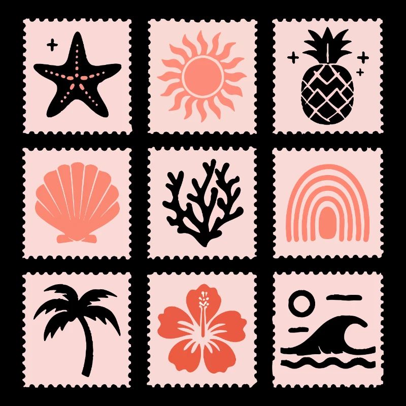 Natur Briefmarken Collage