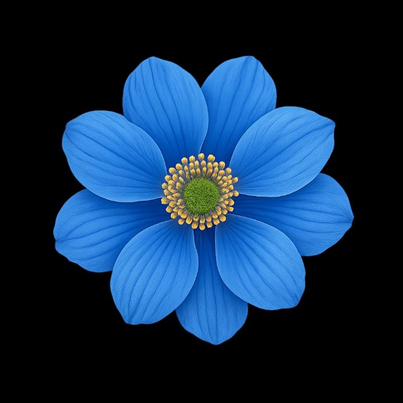 Cobalt Blue Flower Star Pattern