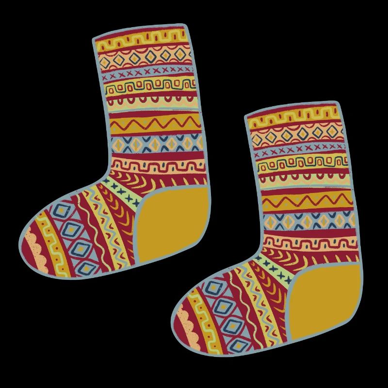 Bunte Fair Isle gemusterte Socken