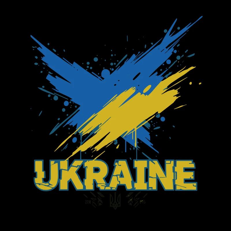 Ukraine Flagge Splash Art
