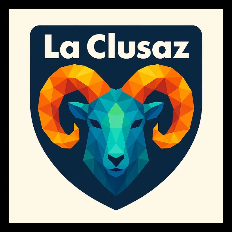 La Clusaz Geometrisches Widderwappen