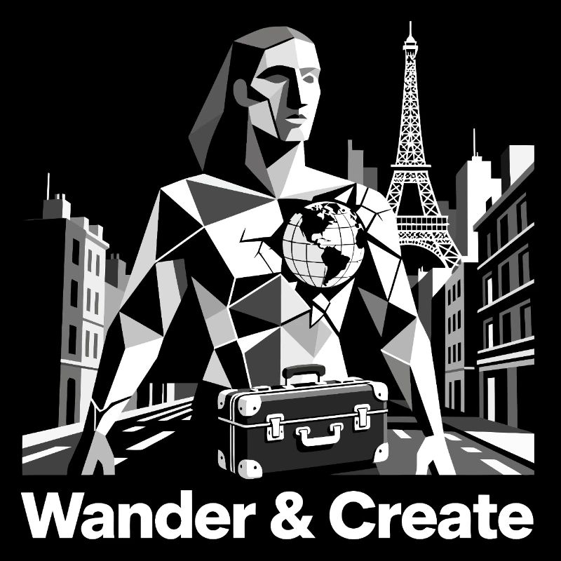 Travel Art Design World Map Paris Wanderlust
