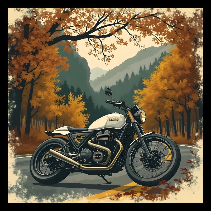 Affiche de motocyclisme de luxe silencieux