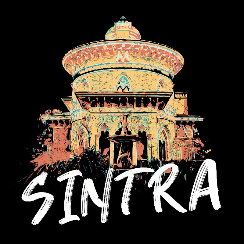 Architecture parc Monserrate Sintra illustration