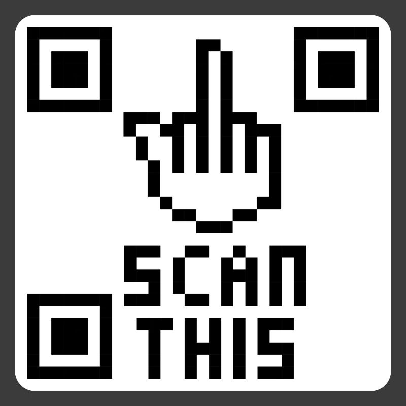 QRcode Mittelfinger