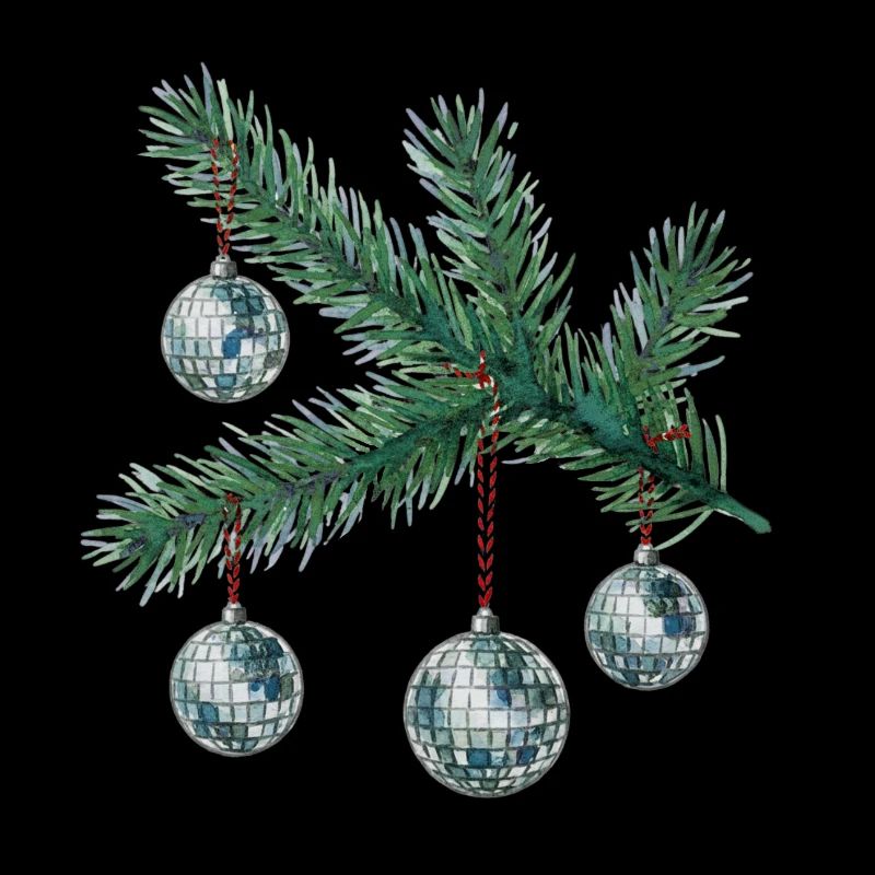 DiscoKugeln am Tannenbaum