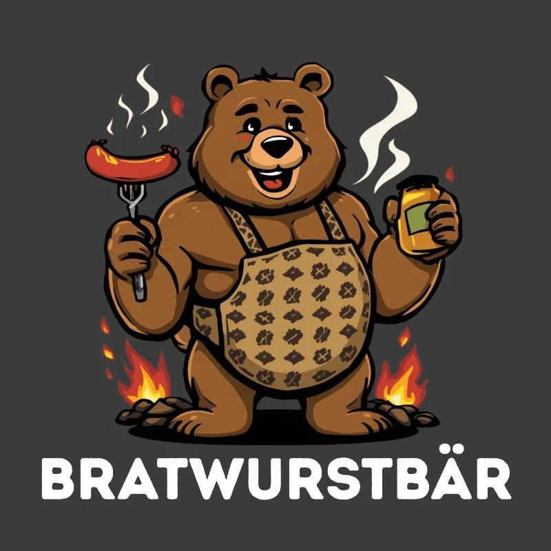 Bratwurst Bear Barbecue Gift Gift Idea