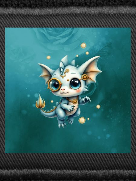 Steampunk Dragon Blue Monocle