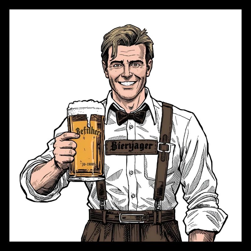 Chasseurs de bière à Lederhosen