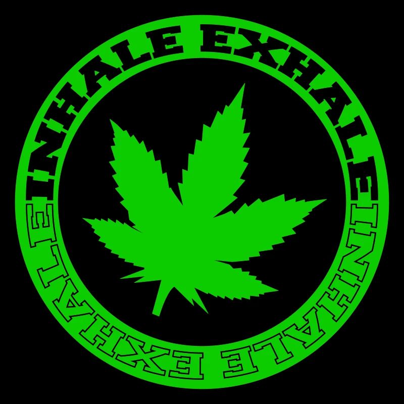 Hemp Leaf Circle Emblem