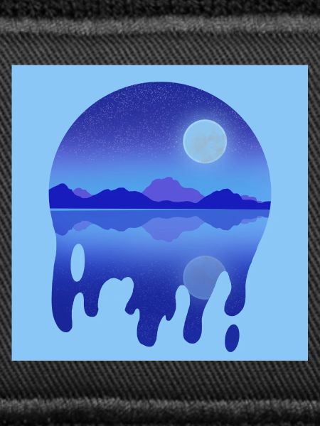 Night-time lake