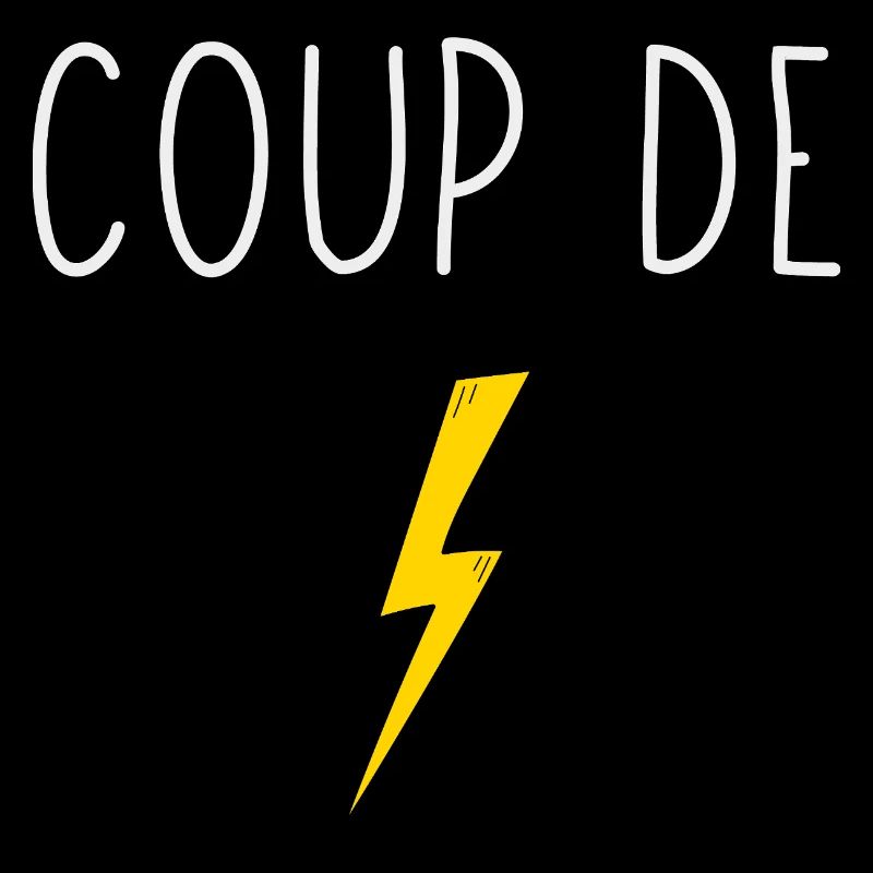Coup de foudre design minimaliste éclair jaune