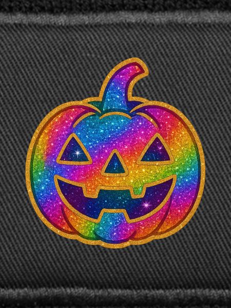 Rainbow Glitter Pumpkin