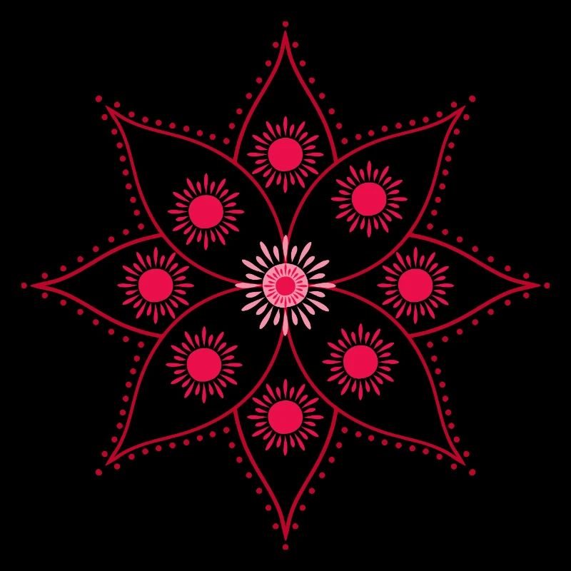 Mandala Rosette Intense Pink