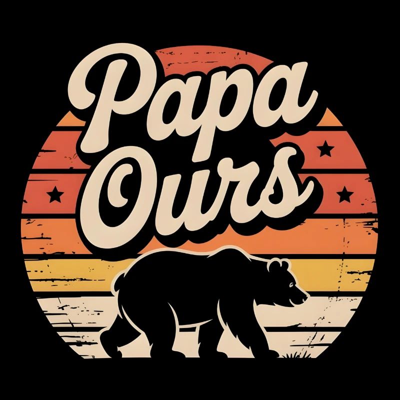 Papa Ours au coucher soleil