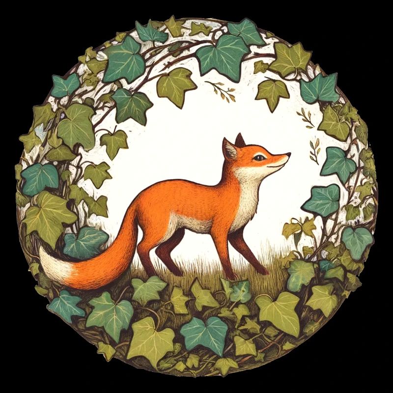 Fox in Ivy Circle