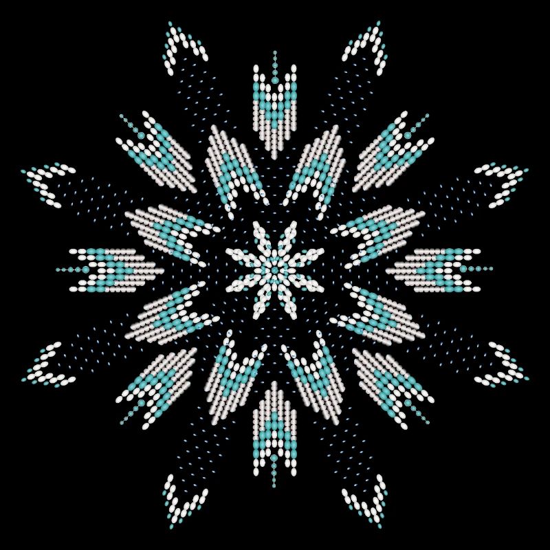 Étoile ethnique faite de perles turquoise et argent