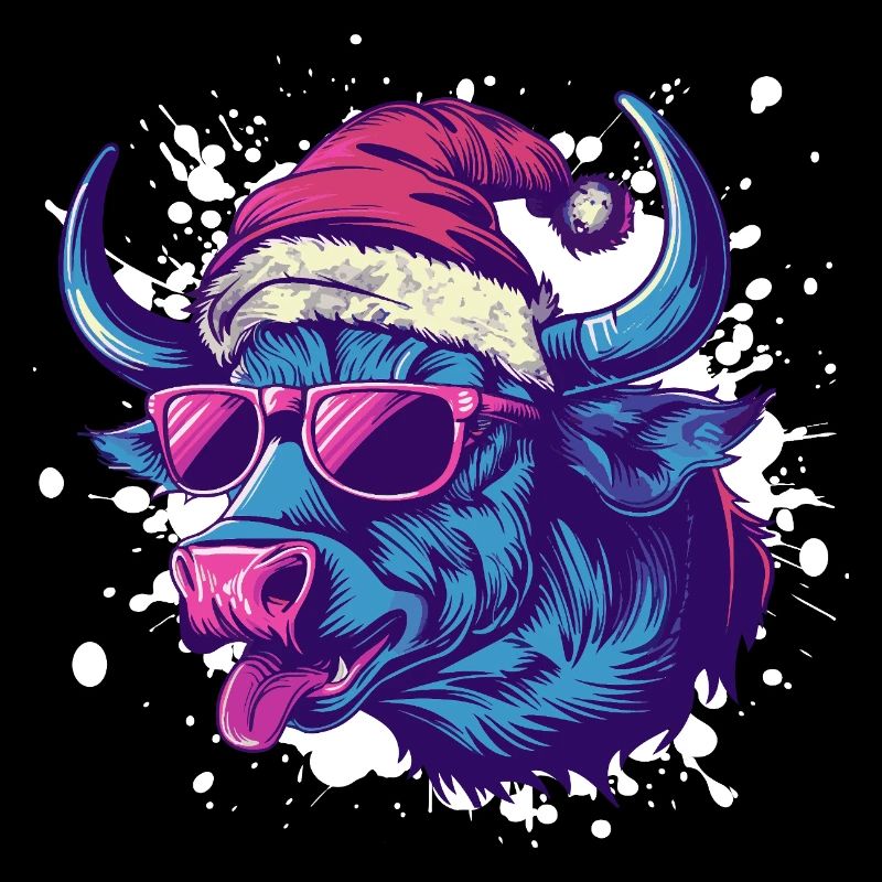 Stier Weihnachten Lustig
