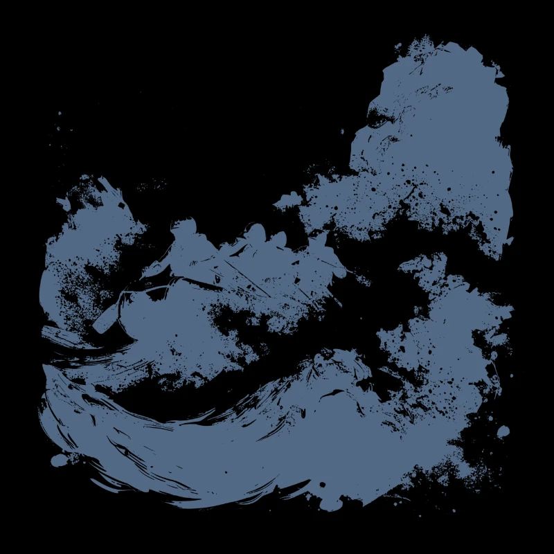 Whitewater Rafting Brush Art