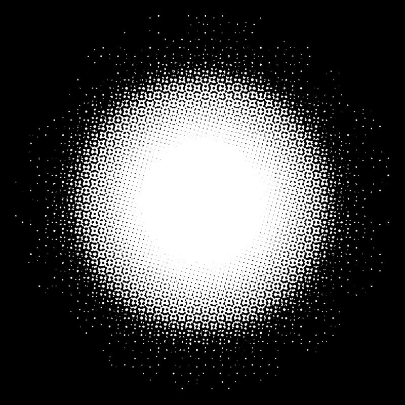 Illusion de lumière point de lune grille de conception cercle rond