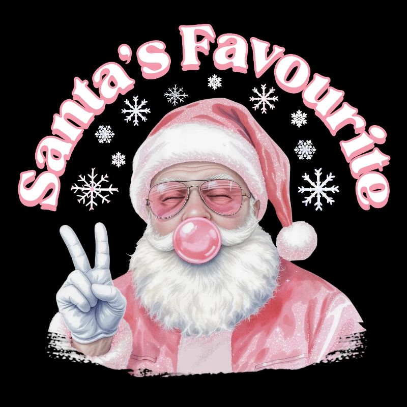 Signe de paix du Père Noël rose