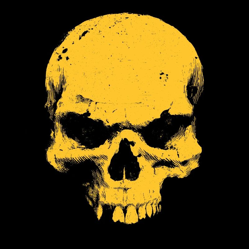 Yellow Skull Contrast
