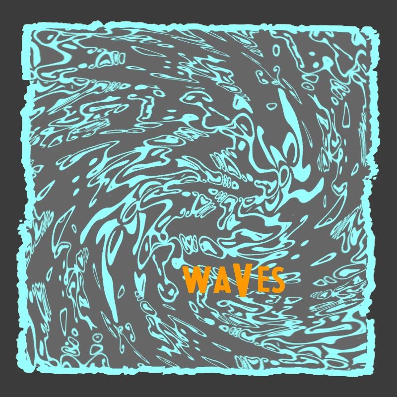 Wave flow neon pattern surf