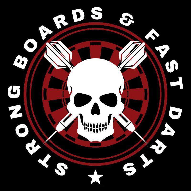 Fléchettes, cible de bœuf, jeu de fléchettes et crâne.