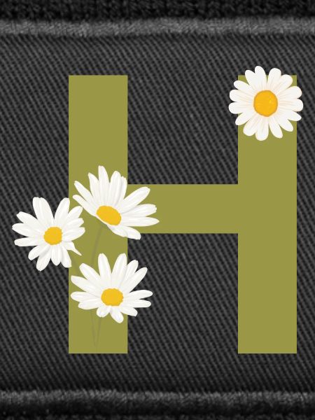 Buchstabe h grüne Gänseblümchen
