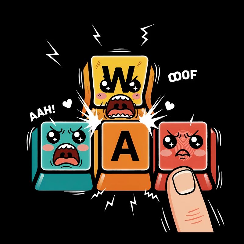 WASD Gamer Kawaii 