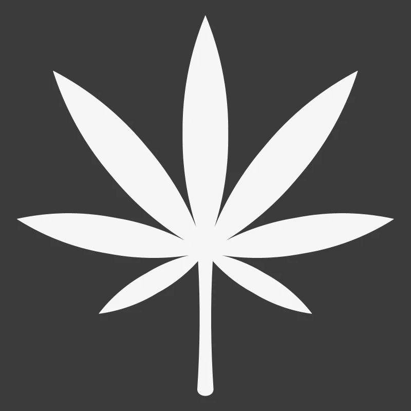 Cannabis / Marijuana / Hemp Leaf (White)