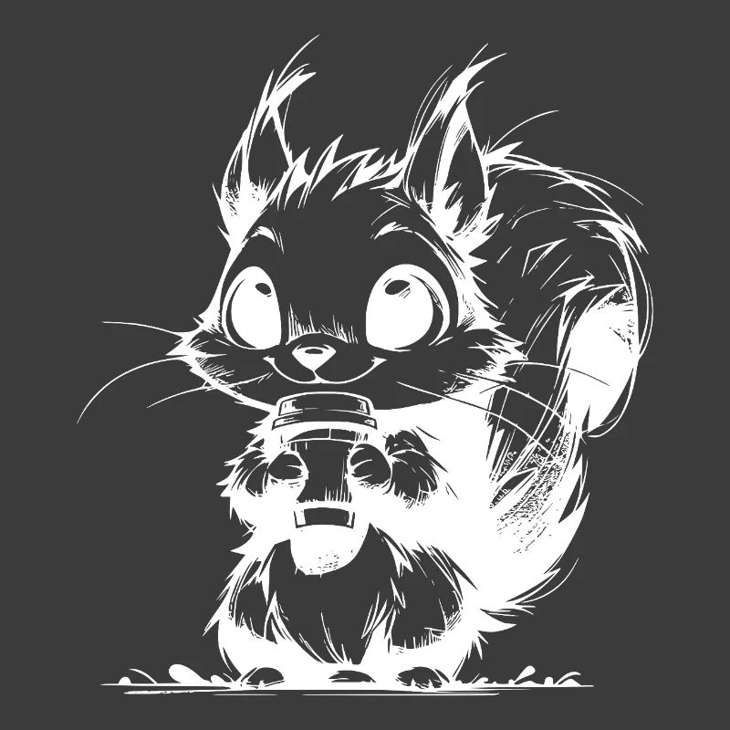 Waldbewohner mit Kaffee Waldrand Kaffeeklatsch