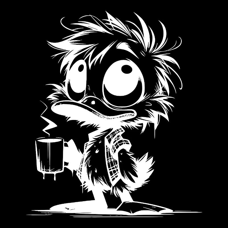 Canard de bureau en veilleuse Du café au lieu de bavarder