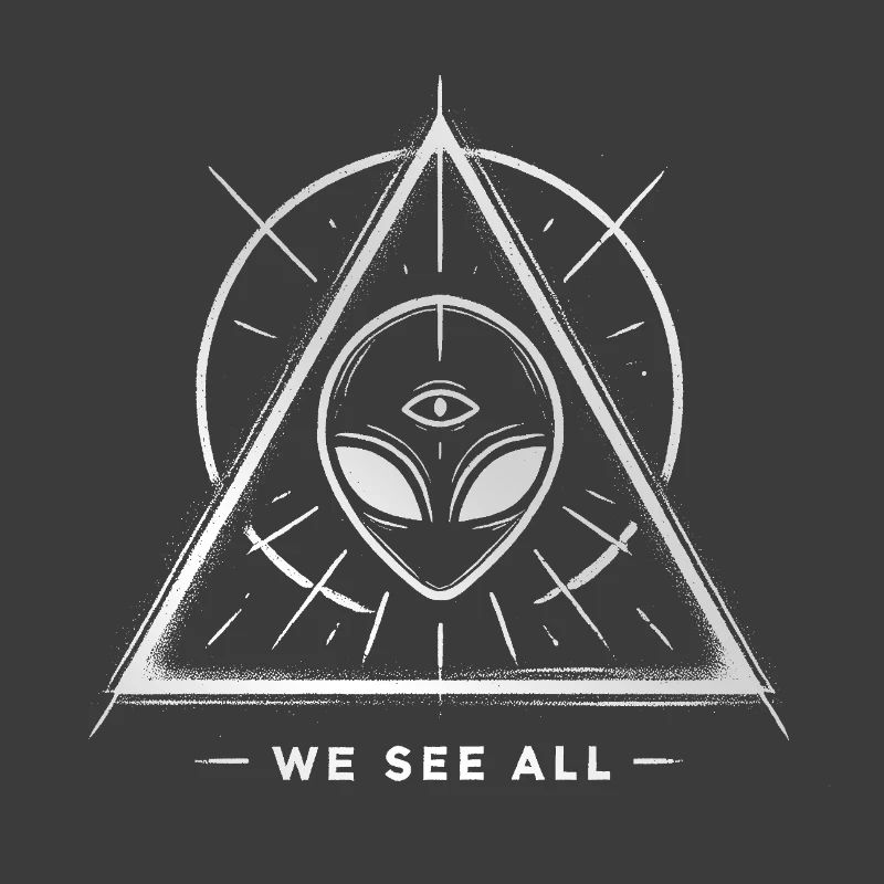 UFO Alien Eye Triangular Sigil