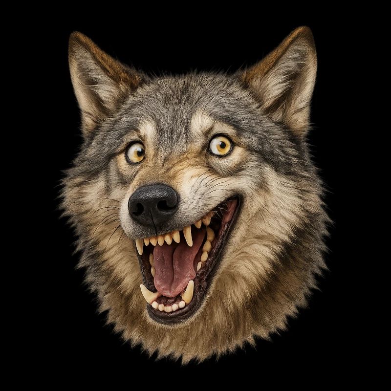 Wolfskopf Wildes Maul