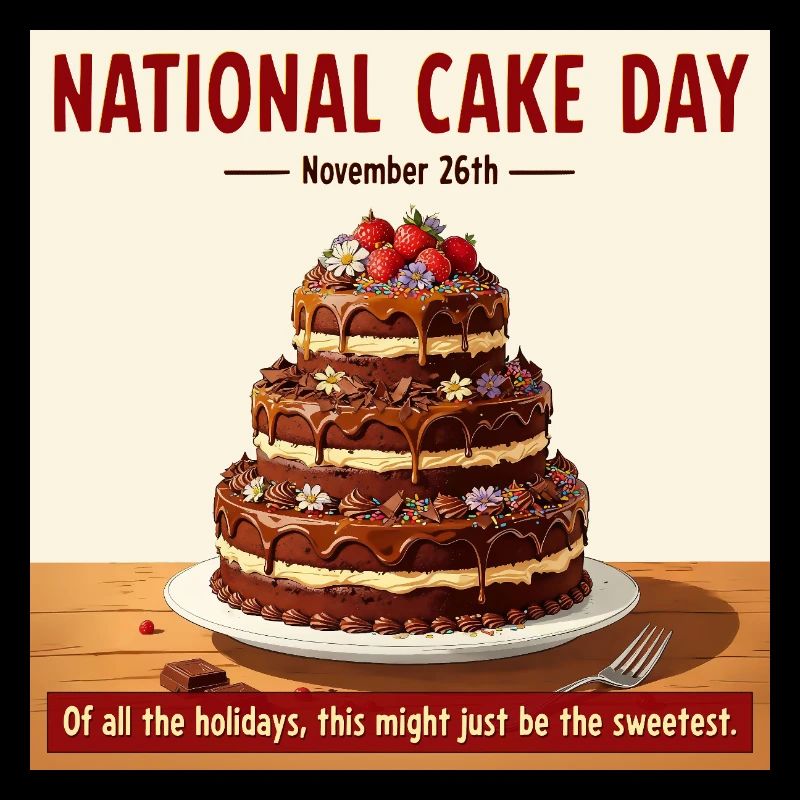National Cake Day – Holiday Chocolate Cake