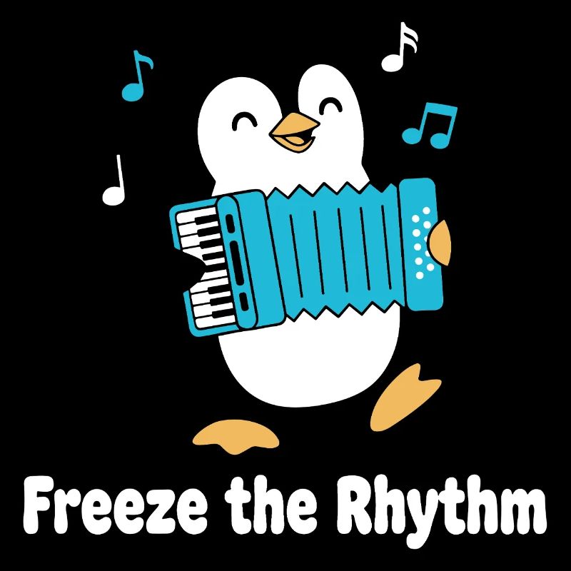 Penguin mit Akkordeon