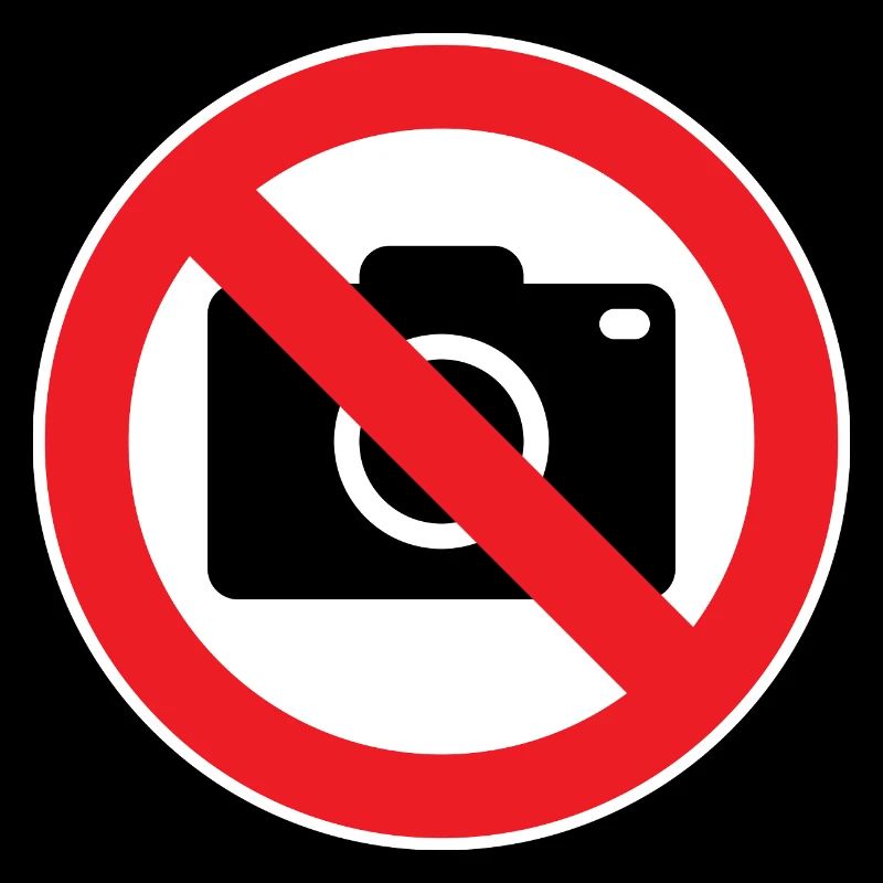 Fotografieren verboten, Verbotszeichen