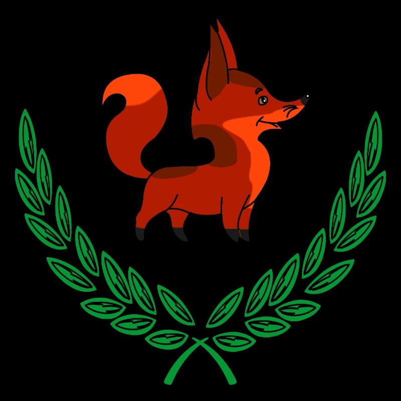 Fuchs im Lorbeerkranz