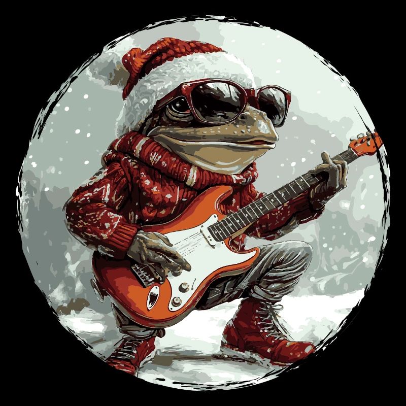 Guitare de Noël Frog