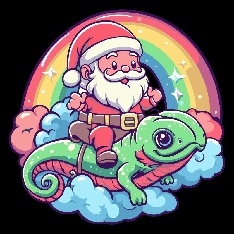 Chameleon Santa Claus Christmas