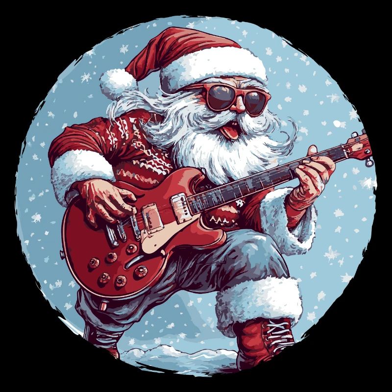 Weihnachtsmann Gitarre