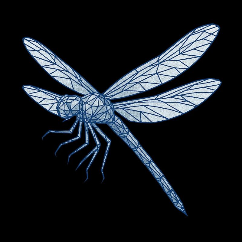 Geometrische Blaue Libelle