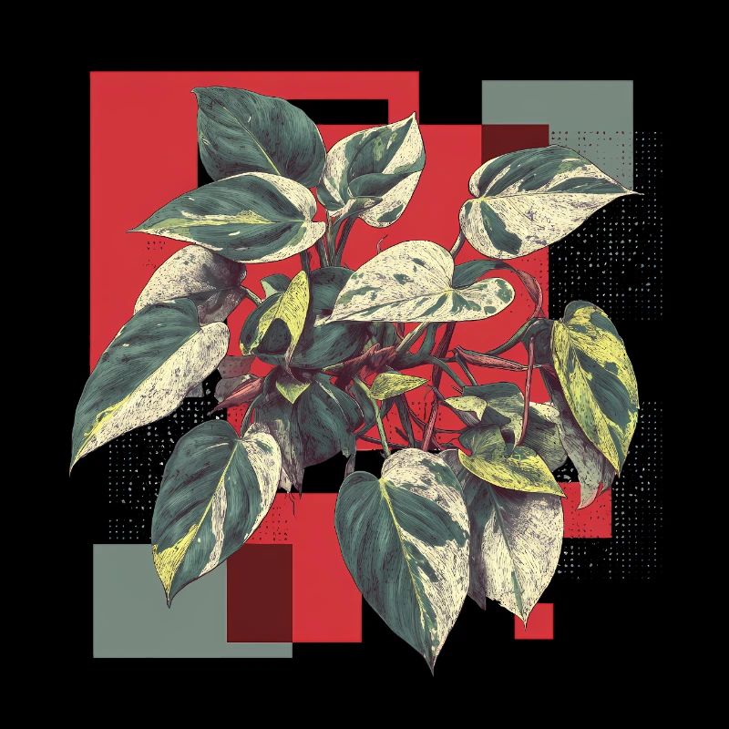 Philodendron Variegata – Pop Art Pflanzenkunst