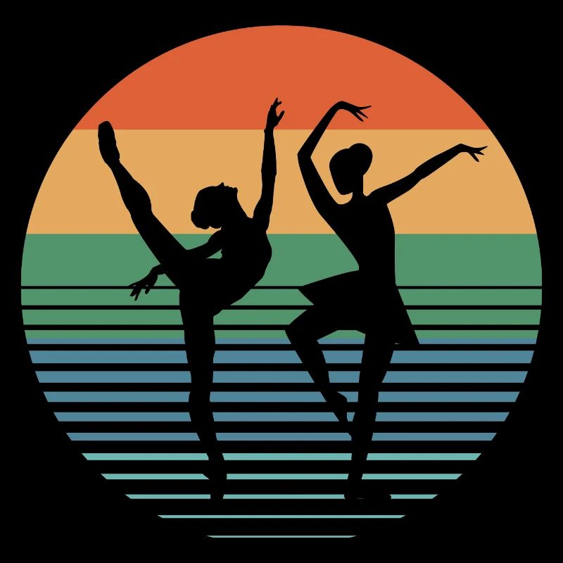 Duo de danse du coucher de soleil