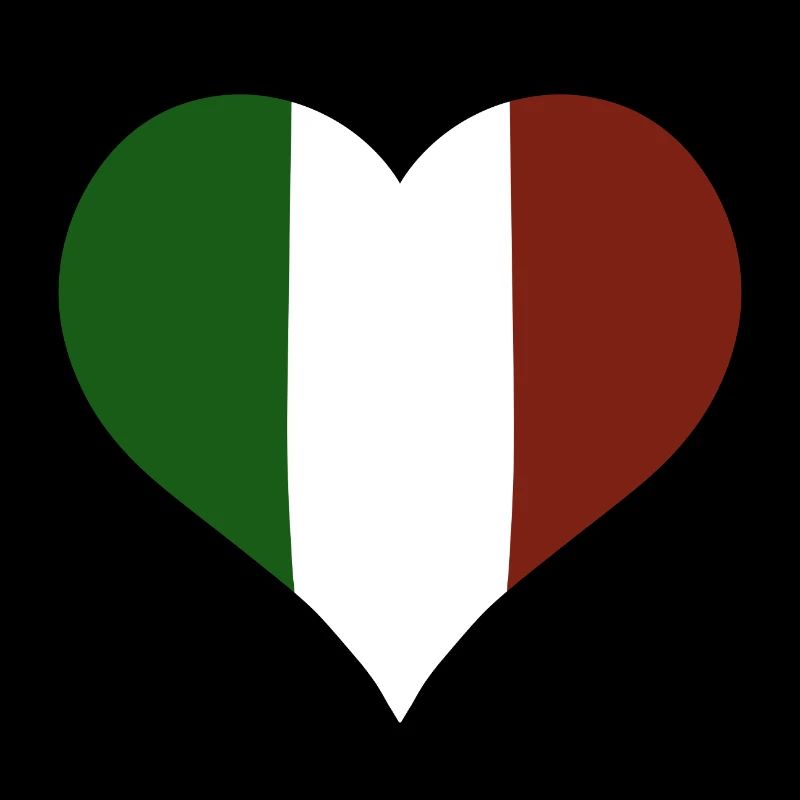 Italienisches Flaggenherz
