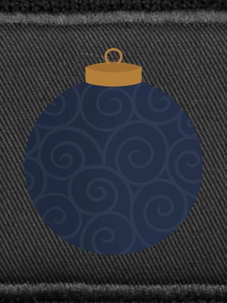Navy Swirl Ornament