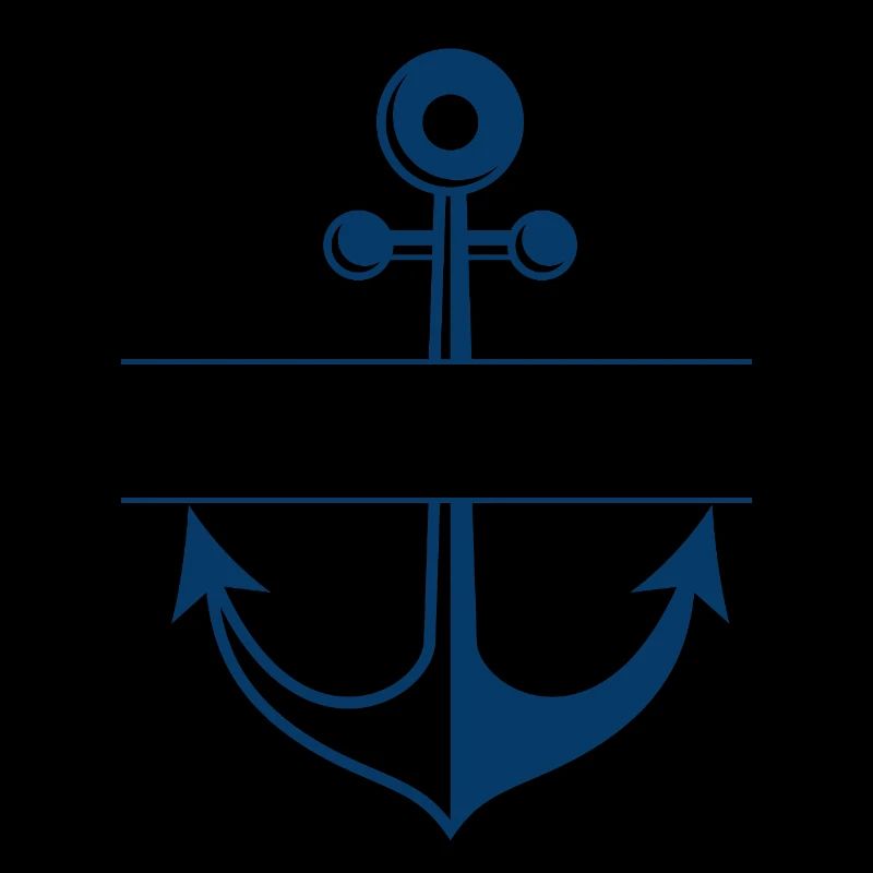 Personalisierter blauer Angelanker